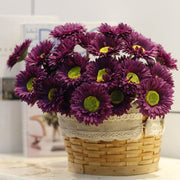 10 Pcs 7.8 Inch Artificial African Gerbera Daisy Stems Silk Flowers Bouquet
