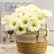10 Pcs 7.8 Inch Artificial African Gerbera Daisy Stems Silk Flowers Bouquet
