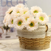 10 Pcs 7.8 Inch Artificial African Gerbera Daisy Stems Silk Flowers Bouquet