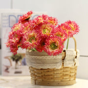 10 Pcs 7.8 Inch Artificial African Gerbera Daisy Stems Silk Flowers Bouquet