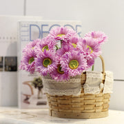10 Pcs 7.8 Inch Artificial African Gerbera Daisy Stems Silk Flowers Bouquet