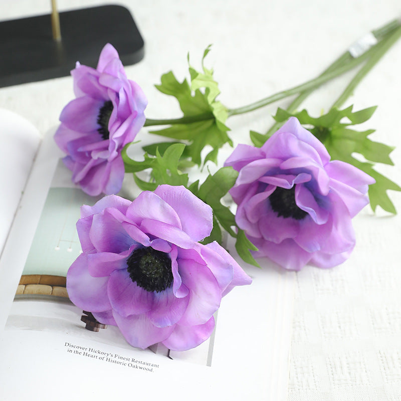 16 Inch Artificial Anemone Stems 10 Pcs Silk Flowers for Vase Centerpieces Wedding Bouquet