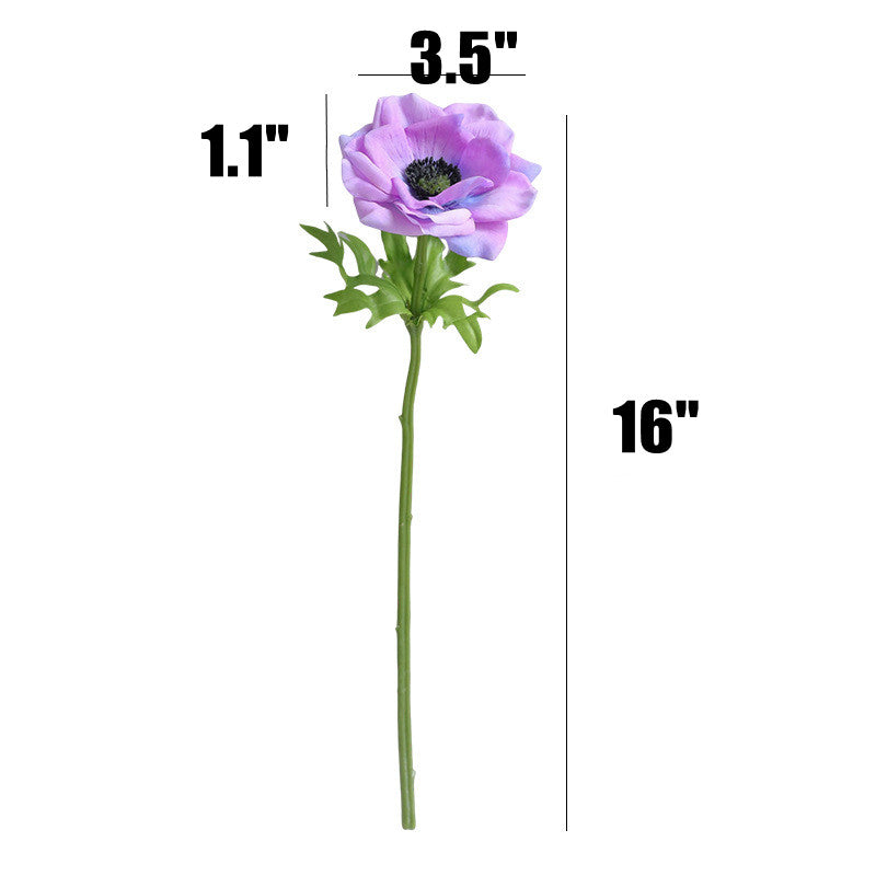 16 Inch Artificial Anemone Stems 10 Pcs Silk Flowers for Vase Centerpieces Wedding Bouquet