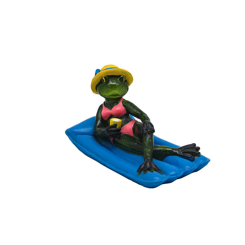 6 Inch Artificial Floating Frog Decorations for Pool Fishing Tank, Bulk Set