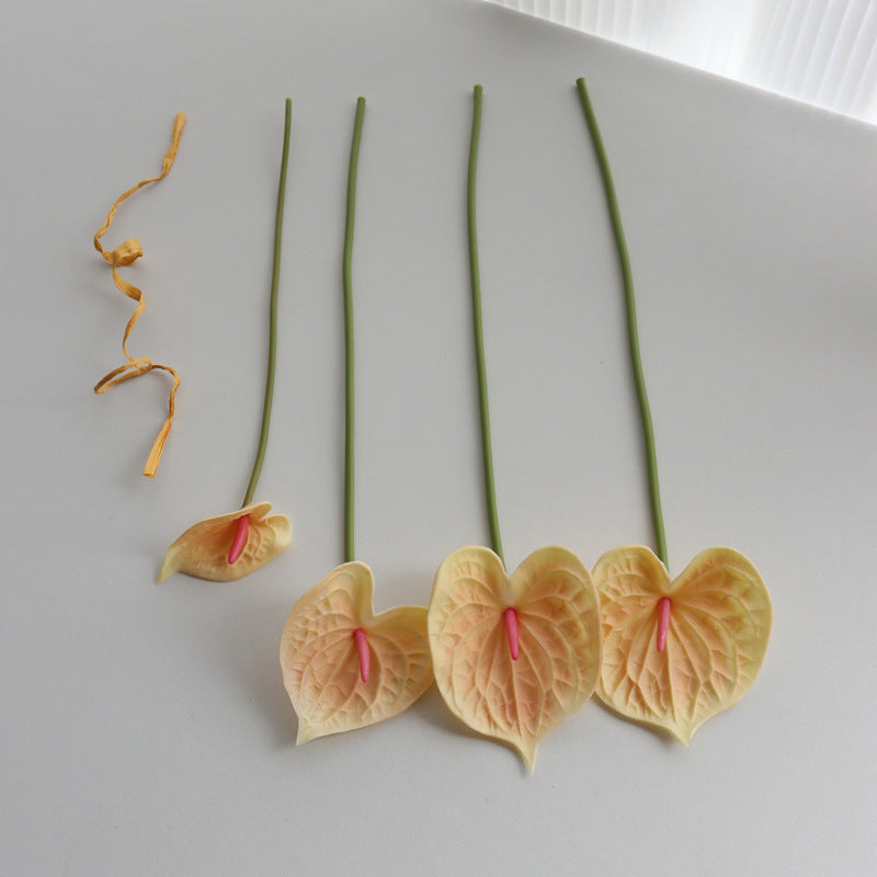 Anthurium Artificial Flowers Bouquet 10 Pcs Real Touch Bulk Wholesale