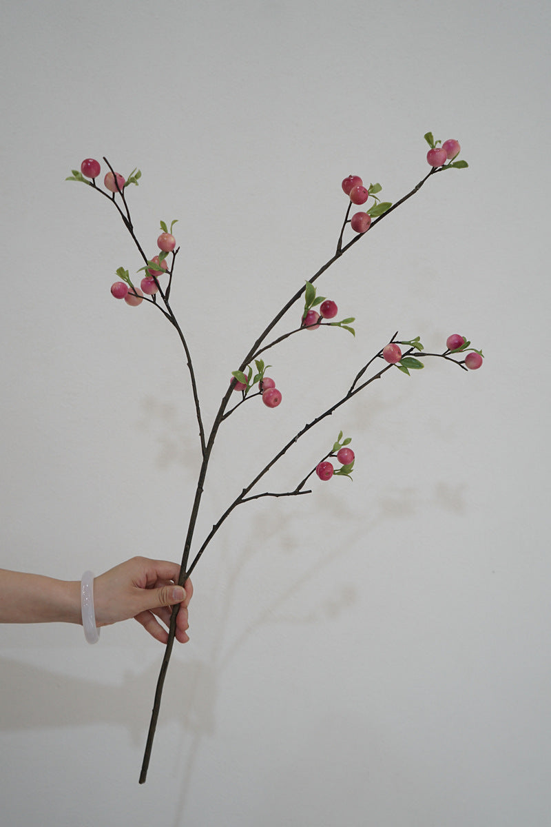 28 Inch Artificial Mini Apple Stems Branches Bulk 10 Pcs Silk Fruit Stems