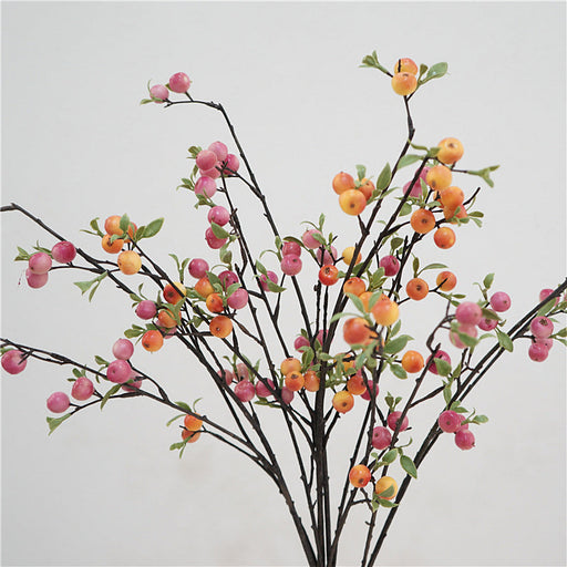 28 Inch Artificial Mini Apple Stems Branches Bulk 10 Pcs Silk Fruit Stems