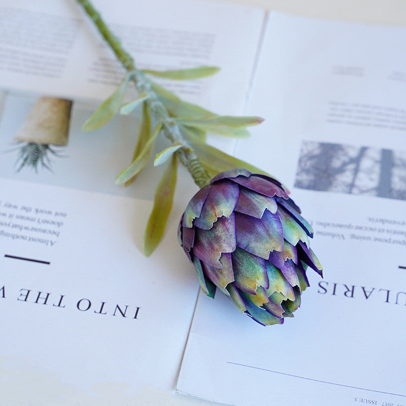 22 Inch Faux Artichoke Fruit Stem Bulk Quantity Artificial Plant Decor