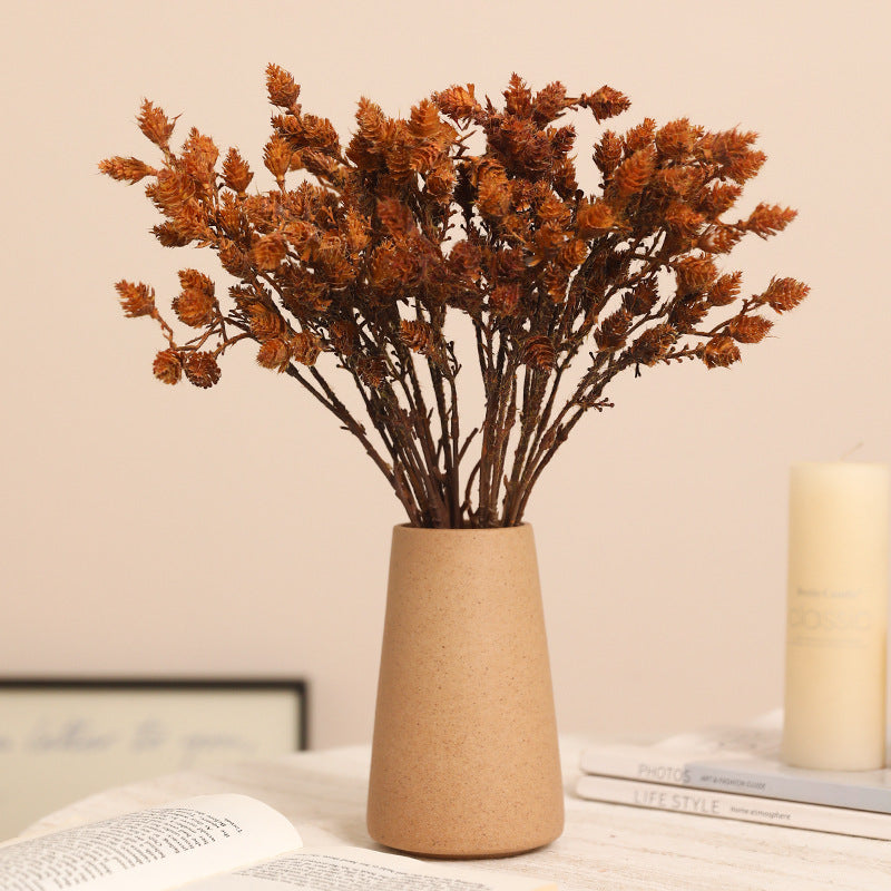 16.5 Inch Artificial Autumn Pine Cone Branches 10 Pcs Realistic Fall Winter Foliage for Thanksgiving Christmas Decor