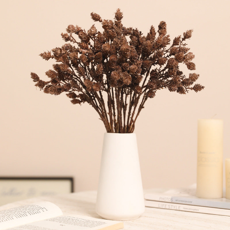 16.5 Inch Artificial Autumn Pine Cone Branches 10 Pcs Realistic Fall Winter Foliage for Thanksgiving Christmas Decor