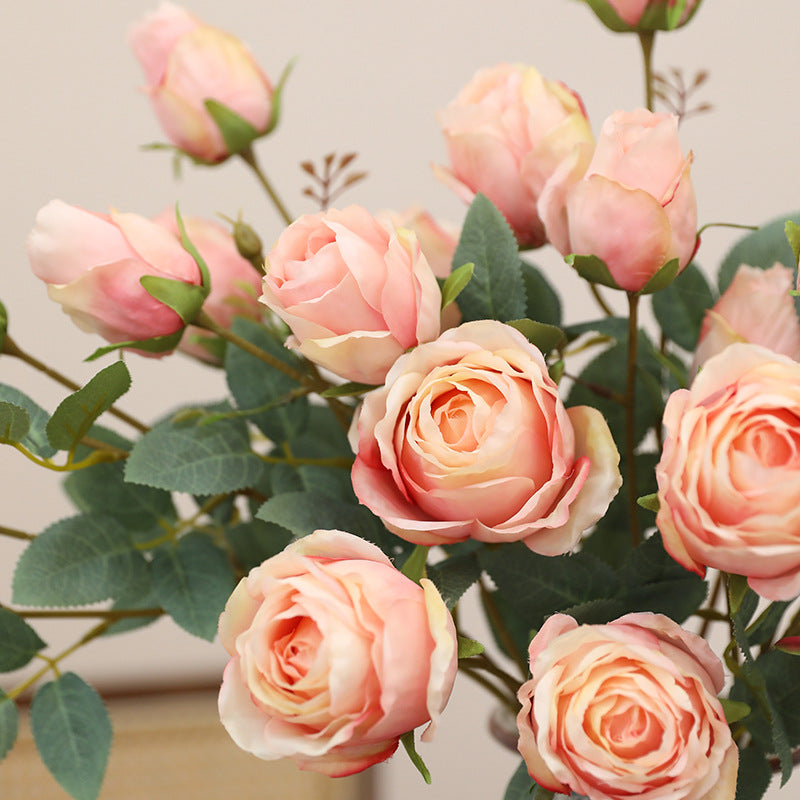 26.4 Inch Artificial Autumn Rose Stems Spray, 10 Pcs Realistic Fall Flowers for Thanksgiving Tabletop Wreath DIY Decor