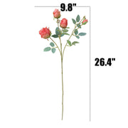 26.4 Inch Artificial Autumn Rose Stems Spray, 10 Pcs Realistic Fall Flowers for Thanksgiving Tabletop Wreath DIY Decor