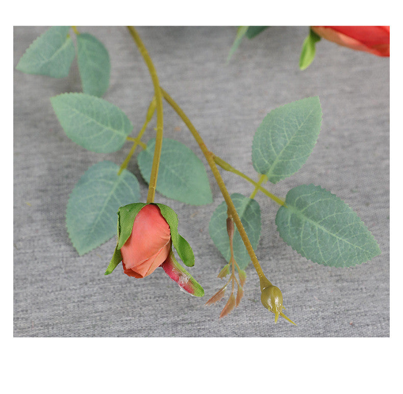 26.4 Inch Artificial Autumn Rose Stems Spray, 10 Pcs Realistic Fall Flowers for Thanksgiving Tabletop Wreath DIY Decor