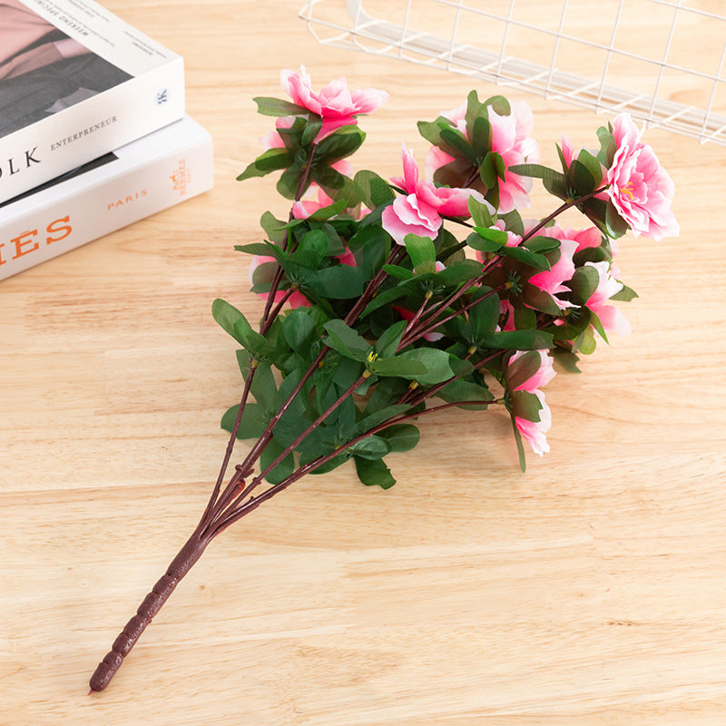 15.7 Inch Large Azalea Bush Silk Artificial Flowers UV Resistant for Outdoors Bulk Quantity