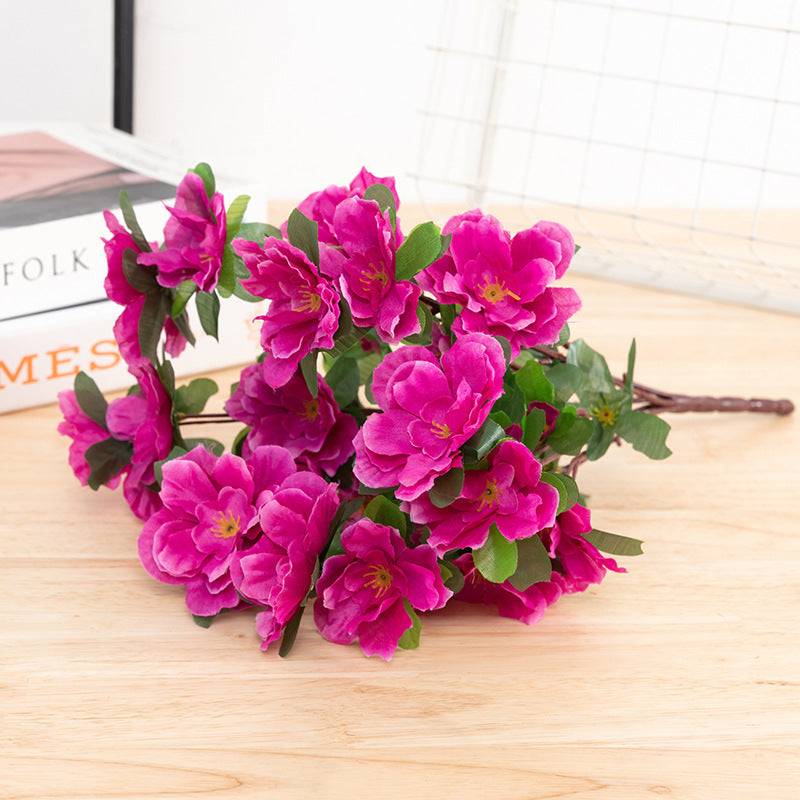 15.7 Inch Large Azalea Bush Silk Artificial Flowers UV Resistant for Outdoors Bulk Quantity