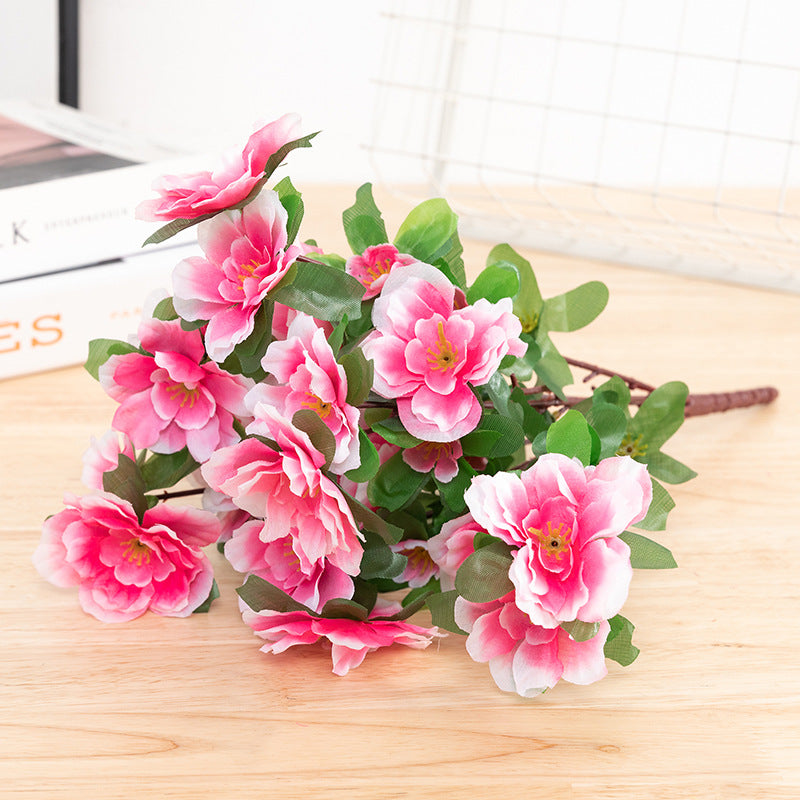 15.7 Inch Large Azalea Bush Silk Artificial Flowers UV Resistant for Outdoors Bulk Quantity