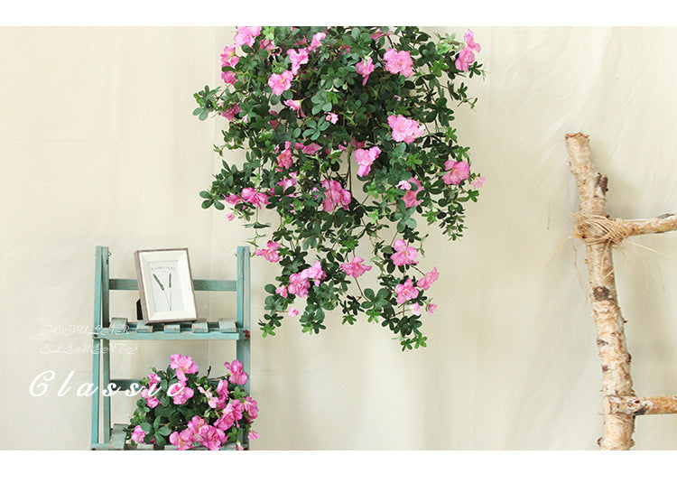 Artificial Azalea Vine Wall Hanging (34 Inches) - 5 Color Options for Home Decor
