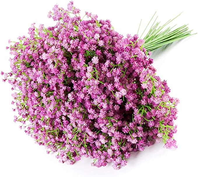 15 Pcs Baby's Breath Gypsophila Bouquet White Artificial Silk Flowers