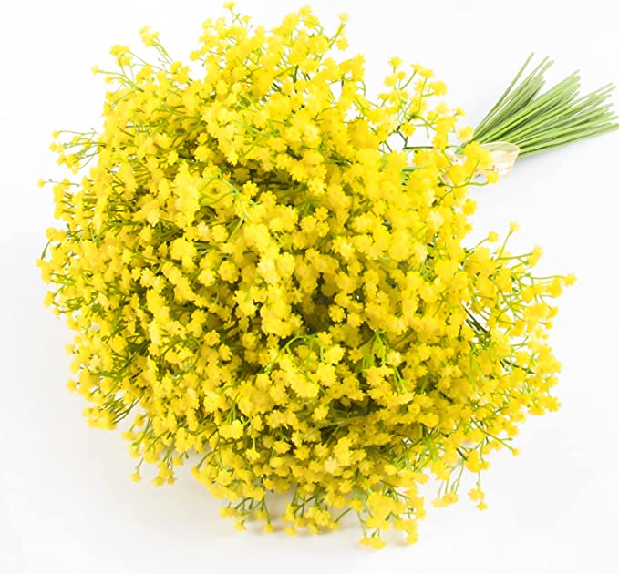 15 Pcs Baby's Breath Gypsophila Bouquet White Artificial Silk Flowers