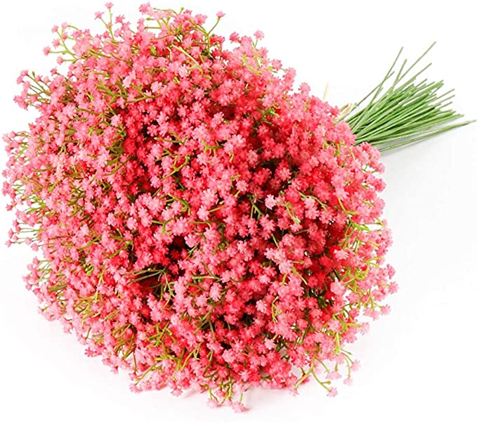 15 Pcs Baby's Breath Gypsophila Bouquet White Artificial Silk Flowers