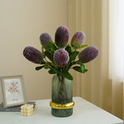 Artificial Banksia Protea Flower Stem 25 Inch 10 Pcs Silk Bulk Wholesale