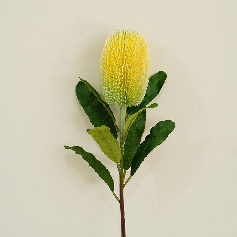 Artificial Banksia Protea Flower Stem 25 Inch 10 Pcs Silk Bulk Wholesale