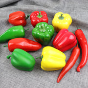 Artificial Bell Peppers 10 Pcs Bulk Faux Vegetables for Home Decoration