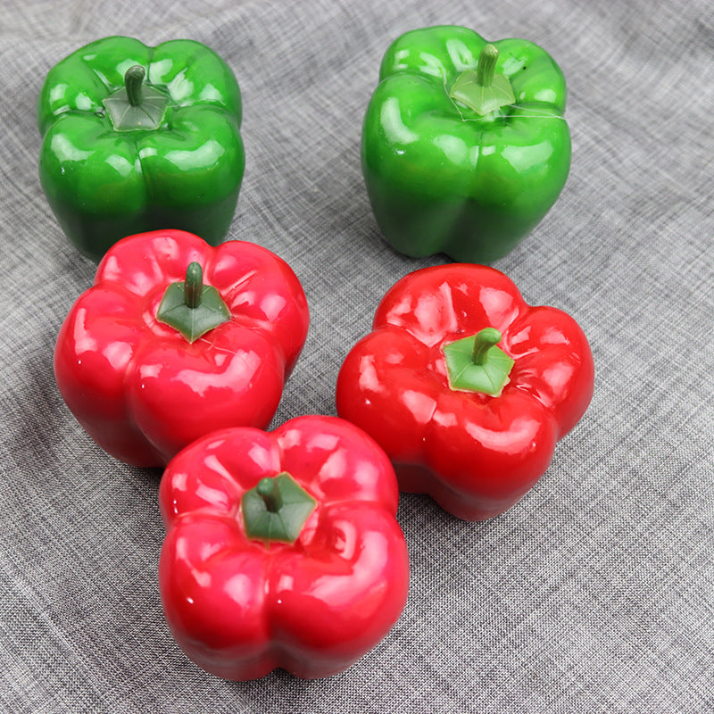 Artificial Bell Peppers 10 Pcs Bulk Faux Vegetables for Home Decoration