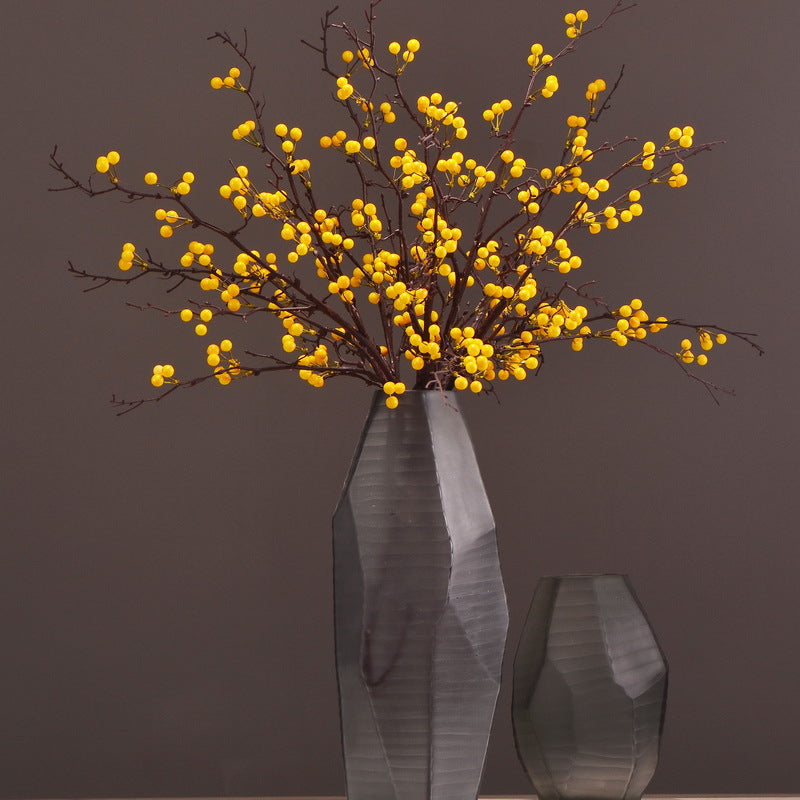 12 Pcs 35 Inch Artificial December Birth Flower Holy Berries Bouquet for Tall Vase
