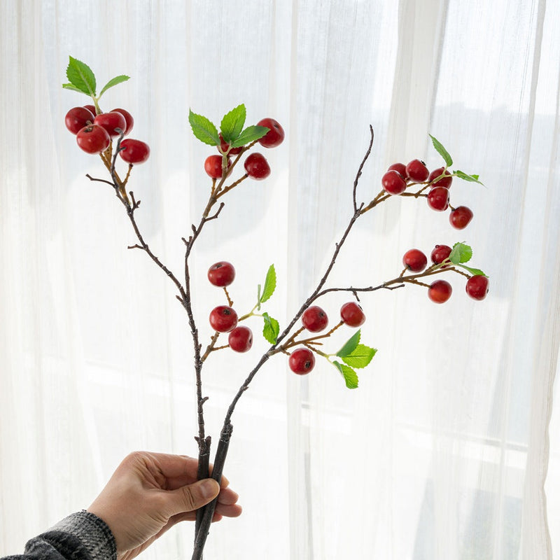 20 Inch Artificial Berry Stems - 10 Pcs Fall Berry Branches for Autumn Decor, Thanksgiving Wreaths, Silk Fake Berries
