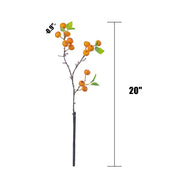 20 Inch Artificial Berry Stems - 10 Pcs Fall Berry Branches for Autumn Decor, Thanksgiving Wreaths, Silk Fake Berries