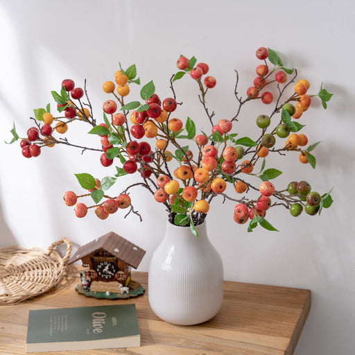20 Inch Artificial Berry Stems - 10 Pcs Fall Berry Branches for Autumn Decor, Thanksgiving Wreaths, Silk Fake Berries