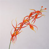 Artificial Bird Orchid Fake Flower, 37.4in Orange/Yellow Spider Orchid for Living Room Home Decor