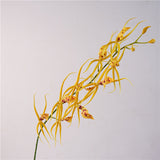 Artificial Bird Orchid Fake Flower, 37.4in Orange/Yellow Spider Orchid for Living Room Home Decor