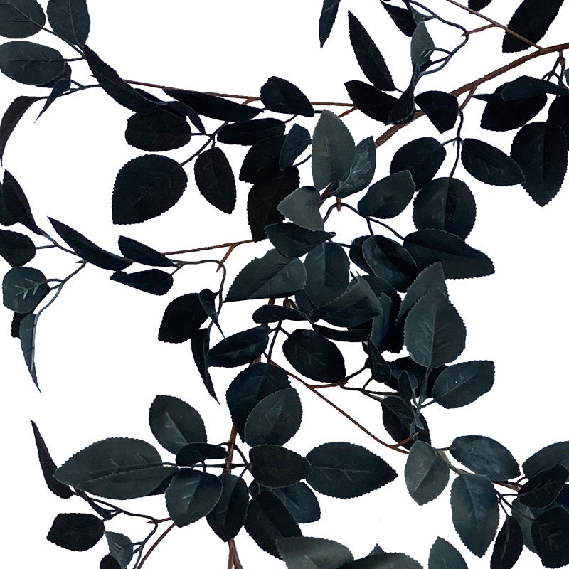 67 Inch Black Artificial Rose Leaf Vine Hanging Rattan Decor Bulk Quantity