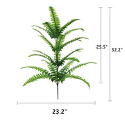 Large Artificial Palm Plant Leaves 10 Pcs 18 Inch Green Tropical Silk Foliage for Outdoor and Indoor Decor