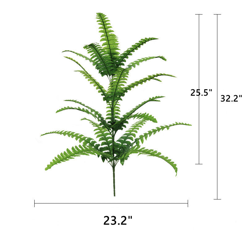 Large Artificial Palm Plant Leaves 10 Pcs 18 Inch Green Tropical Silk Foliage for Outdoor and Indoor Decor