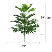 Large Artificial Palm Plant Leaves 10 Pcs 18 Inch Green Tropical Silk Foliage for Outdoor and Indoor Decor