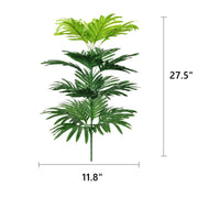 Large Artificial Palm Plant Leaves 10 Pcs 18 Inch Green Tropical Silk Foliage for Outdoor and Indoor Decor