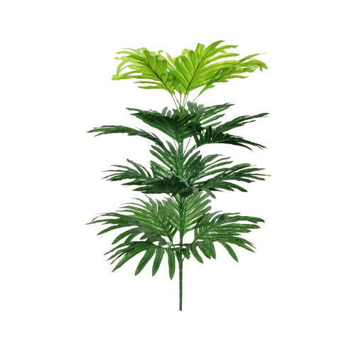 Large Artificial Palm Plant Leaves 10 Pcs 18 Inch Green Tropical Silk Foliage for Outdoor and Indoor Decor