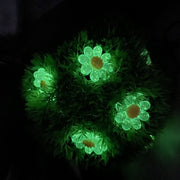 10 Pack 7.8 Inch Solar LED Topiary Balls with Artificial Flowers Hanging Glowing Spheres