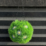 10 Pack 7.8 Inch Solar LED Topiary Balls with Artificial Flowers Hanging Glowing Spheres