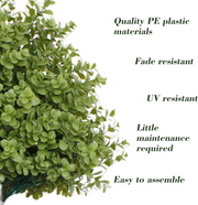 Artificial Topiary Bushes with Spike Stakes, UV Resistant Outdoor Fake Shrubs, Bulk Quantity