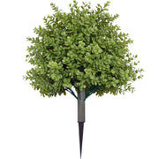 Artificial Topiary Bushes with Spike Stakes, UV Resistant Outdoor Fake Shrubs, Bulk Quantity