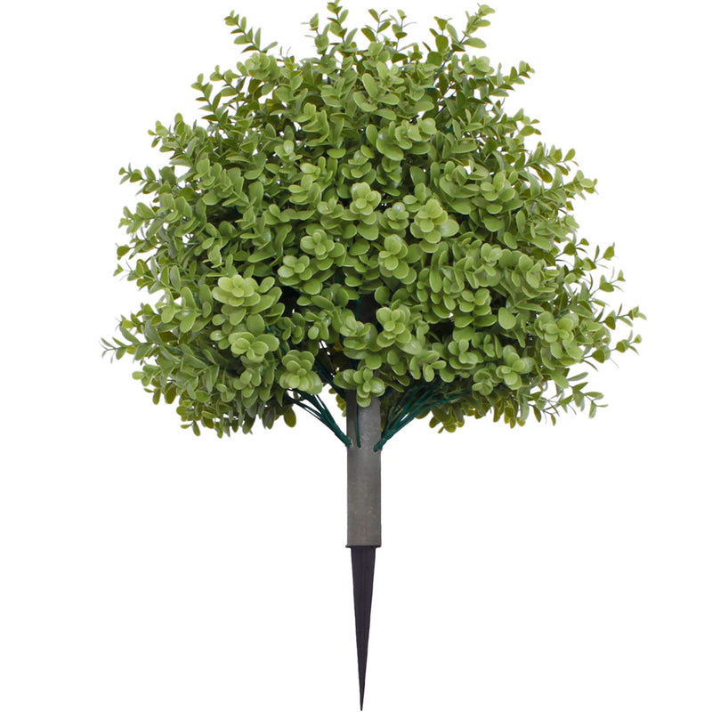 Artificial Topiary Bushes with Spike Stakes, UV Resistant Outdoor Fake Shrubs, Bulk Quantity