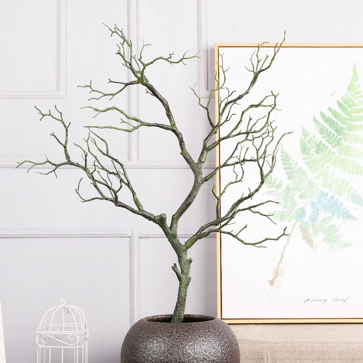 Artificial Branches Plastic 5-Fork Dry Twigs for Home Hotel Living Room Decor, Coral Landscape, 37 Inch Long