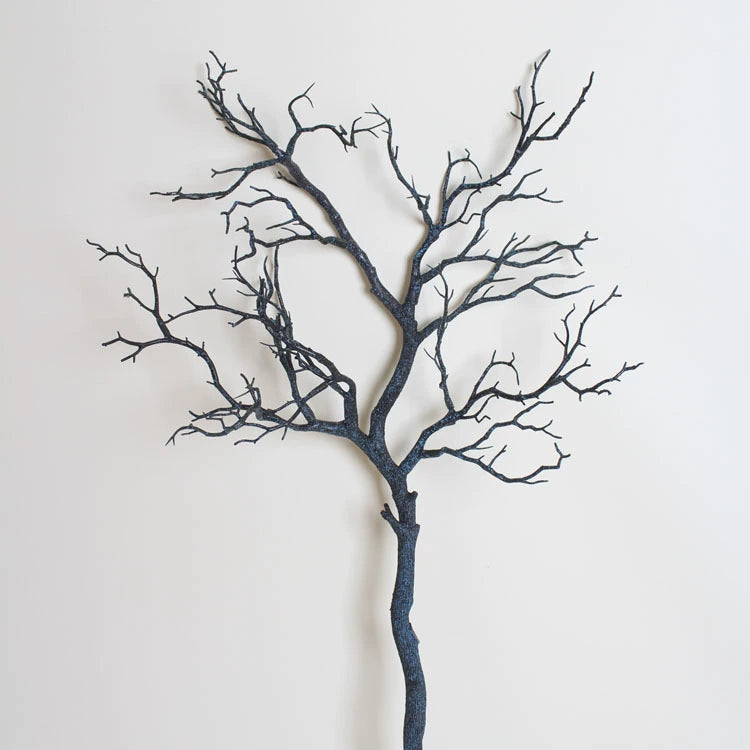 Artificial Branches Plastic 5-Fork Dry Twigs for Home Hotel Living Room Decor, Coral Landscape, 37 Inch Long