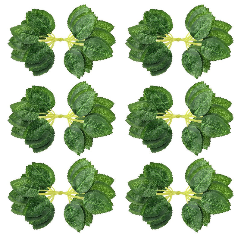 40 Pcs Artificial Rose Leaves Greenery for DIY Wedding Bouquets Centerpieces Floral Arrangements