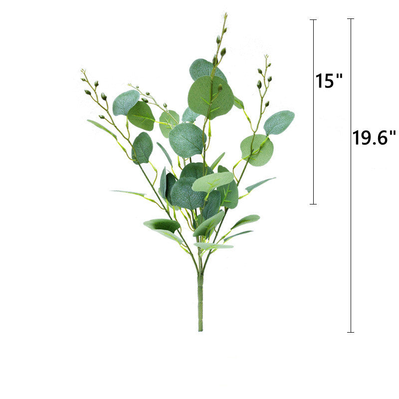 Artificial Eucalyptus Bushes 10 Pcs Green Silk Leaves Foliage Stems for Home Decor