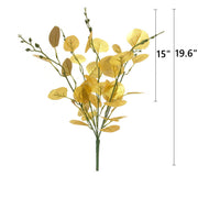 Artificial Eucalyptus Bushes 10 Pcs Green Silk Leaves Foliage Stems for Home Decor